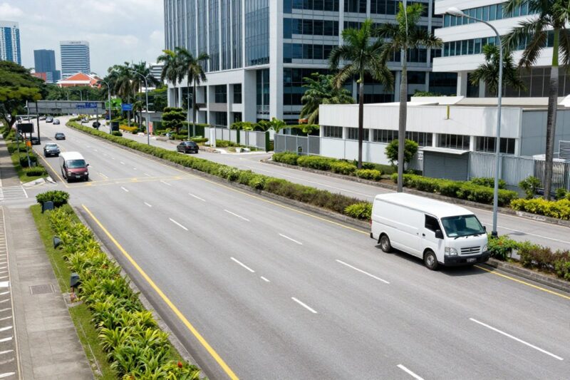 Road access near Sengkang West industrial area Road access near Sengkang West industrial area